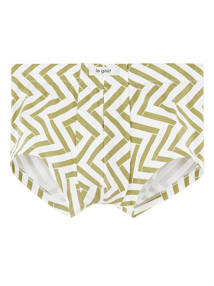 Men's Striped Print Breathable Cotton Vacation Briefs