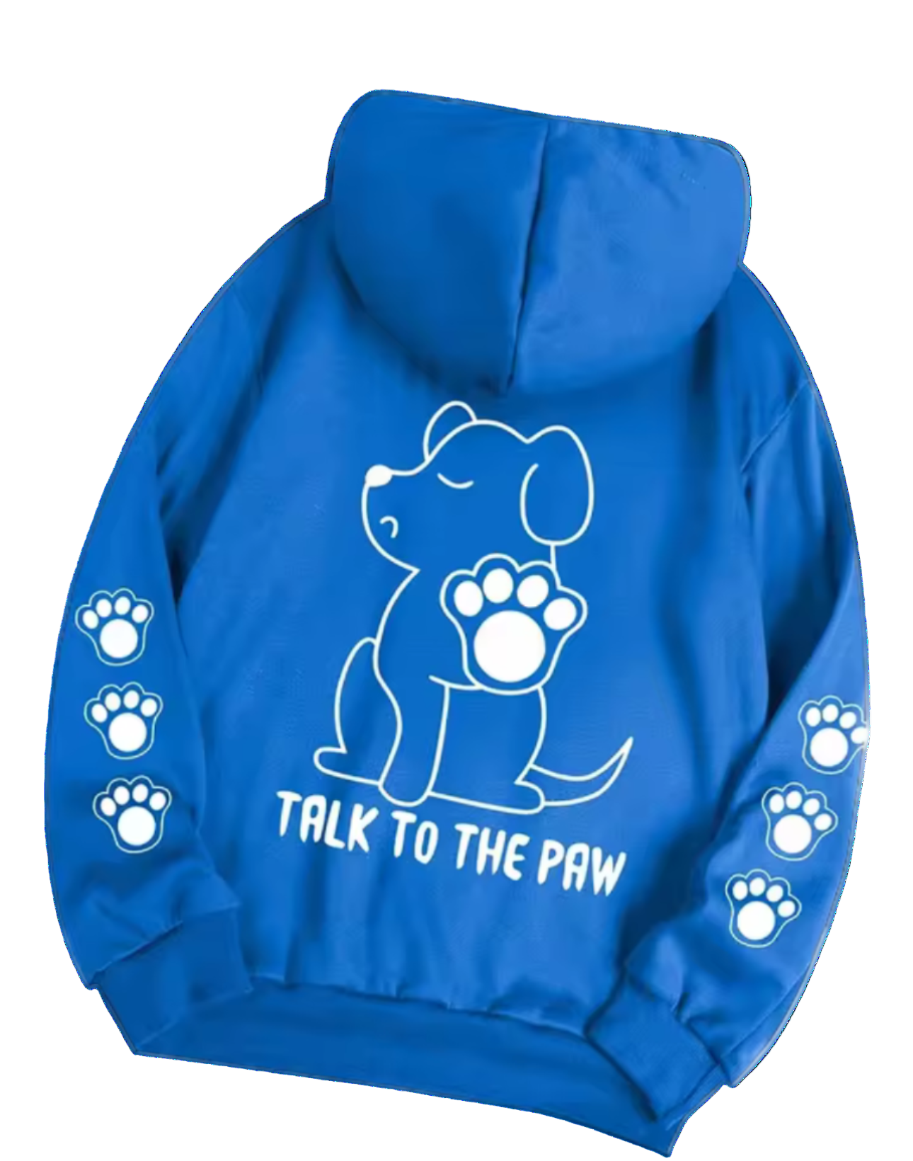 Talk To The Paw Hoodie Blue