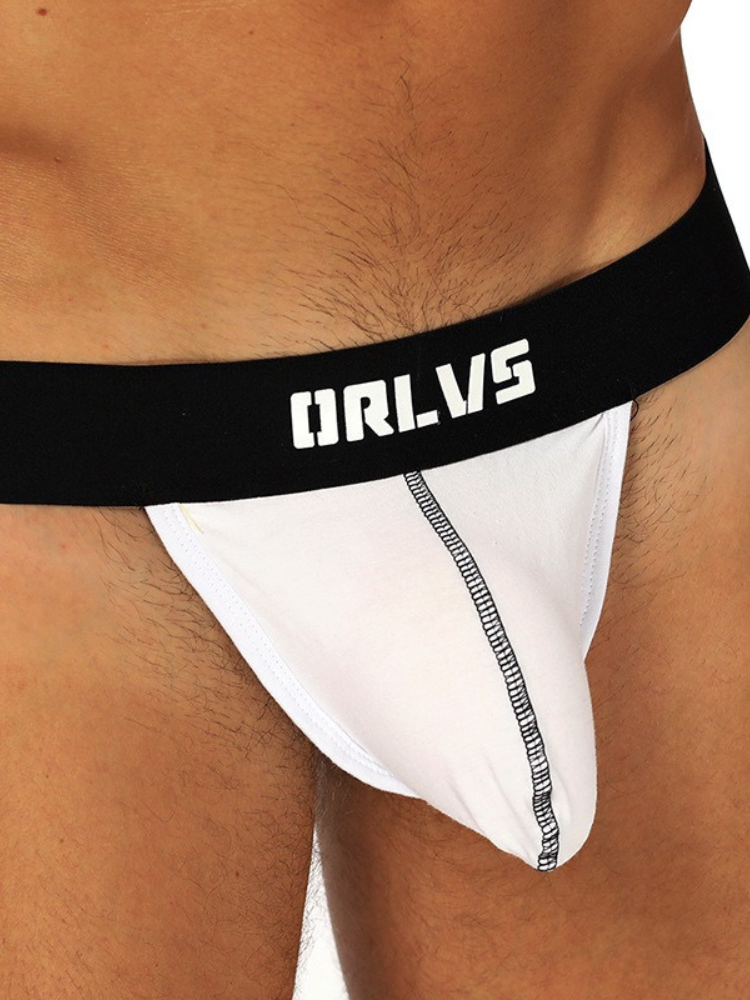 3 Pack Low-Cut Cotton Men's Thong with Enhanced Pouch
