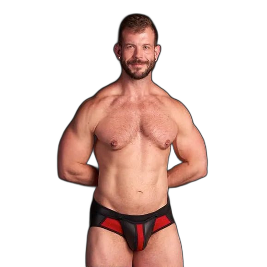 Mr S Leather Neo Air Mesh All Access Brief | Black/yellow