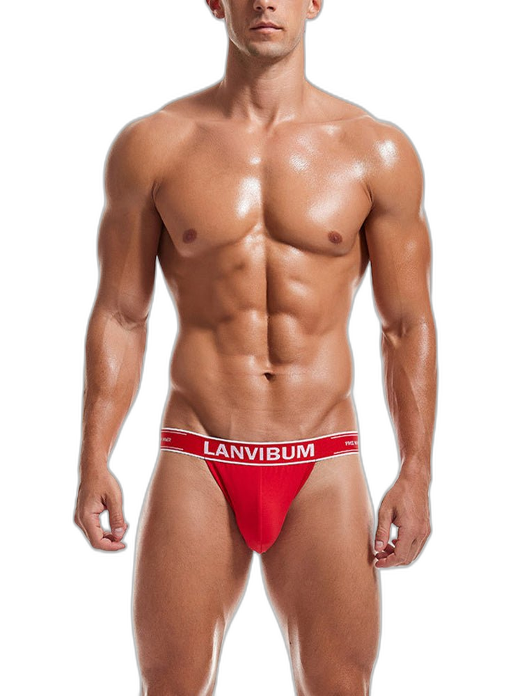 4 Pack Men's Mid-Rise Sexy Comfortable Cotton Jockstrap