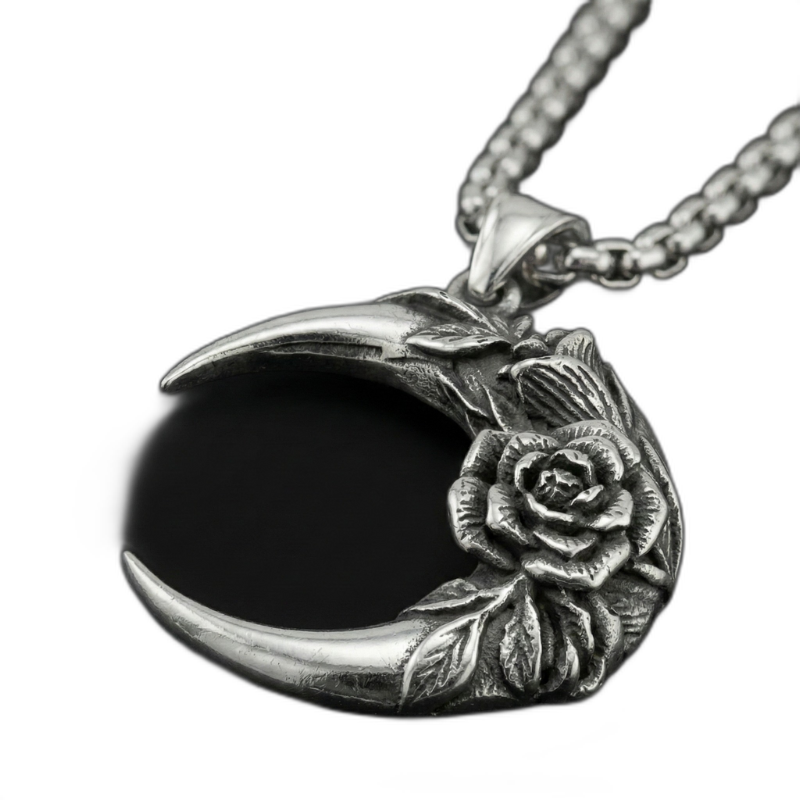 Rose Crescent Necklace