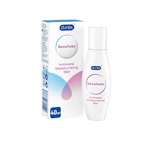 Durex Sensilube Lubricant, Water Based lube Gel for Women, Dryness Relief, Natural, 40ml