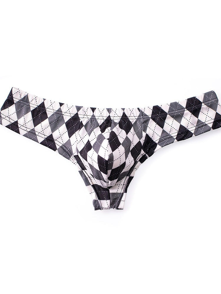 Men’s Low-Rise U-Convex Print Thong