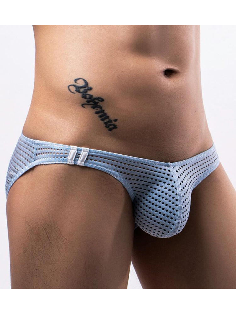 Men's Mesh Sexy Low Waist Spandex Briefs