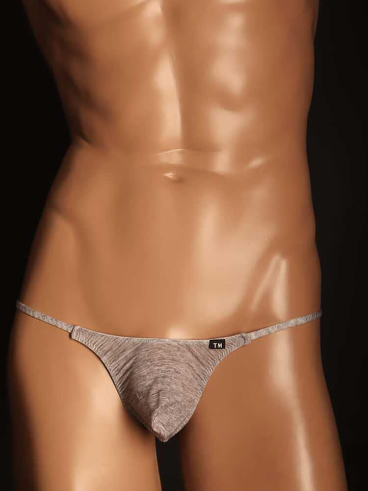 Men's Low-Rise U-Convex Pouch Thin Strap Thong