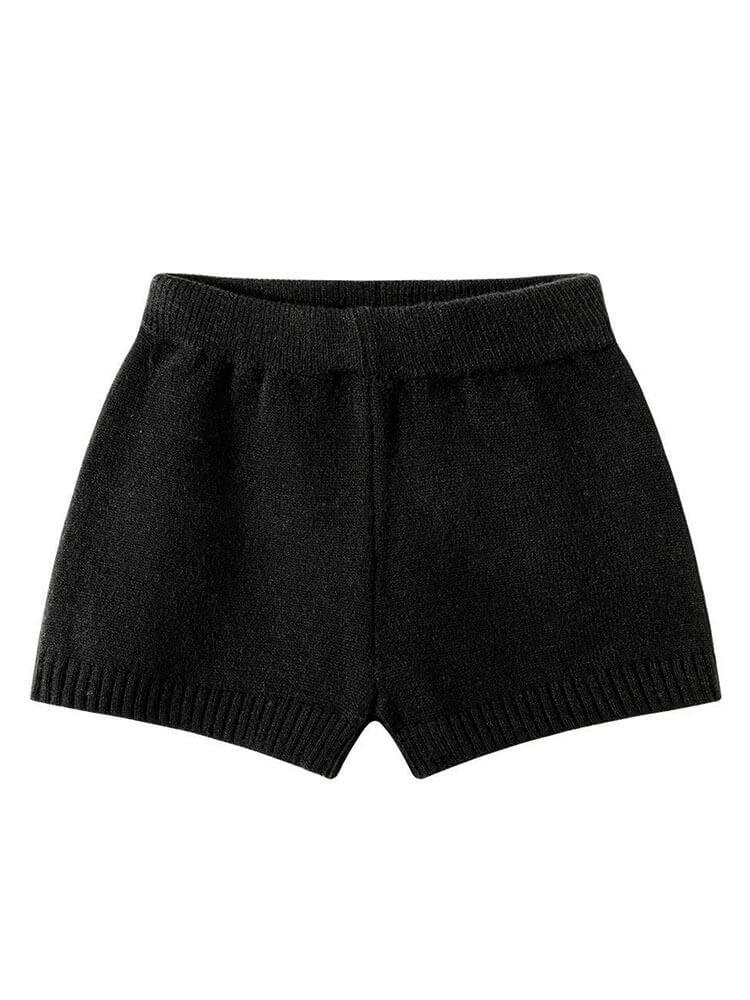 Men's Loose-Fit Casual Solid-Color Knit Shorts