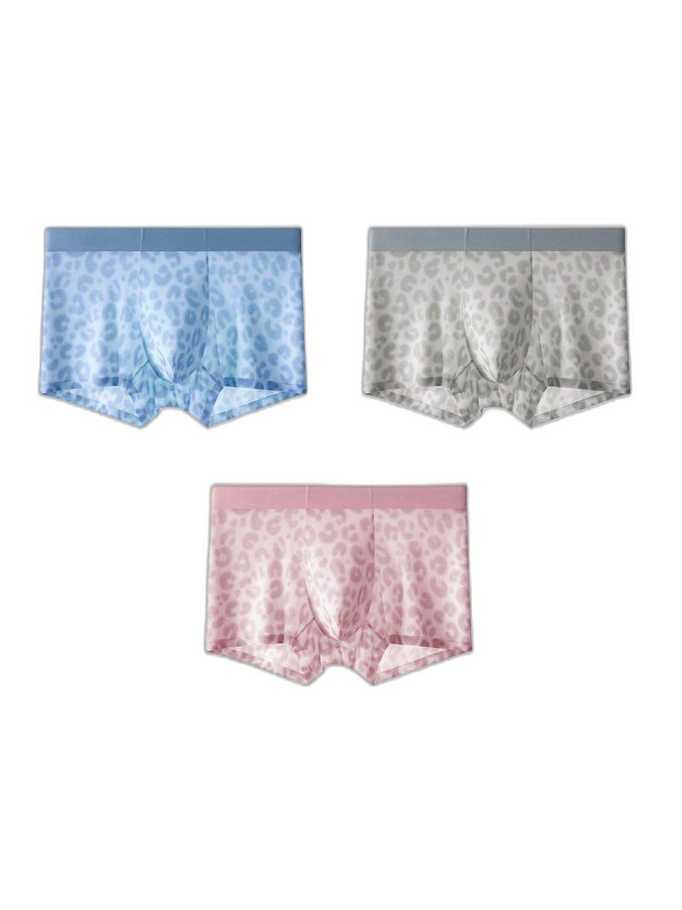 3 Pack Men's Ultra-Thin Ice Silk Trunks