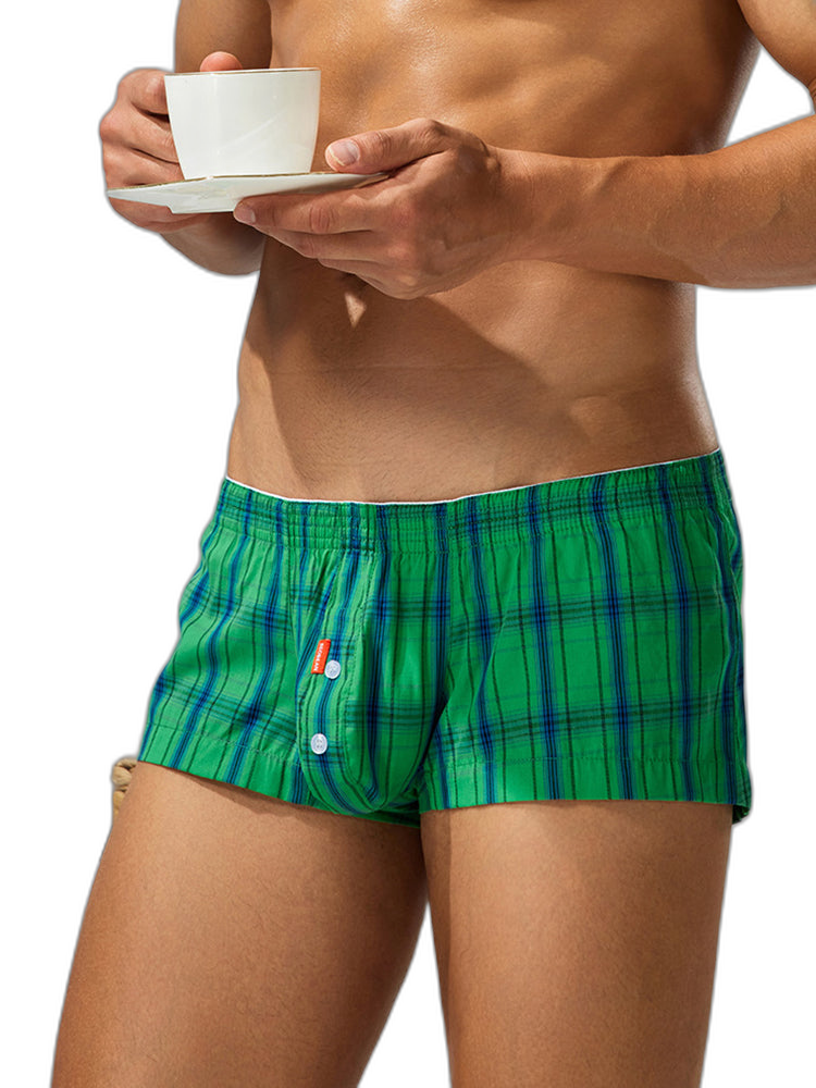 2 Pack Men's Supportive Large Pouch Odor-Resistant Antibacterial Seamless Boxer Shorts