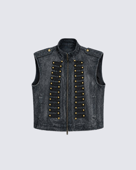 New Napoleon Denim Vest Jacket