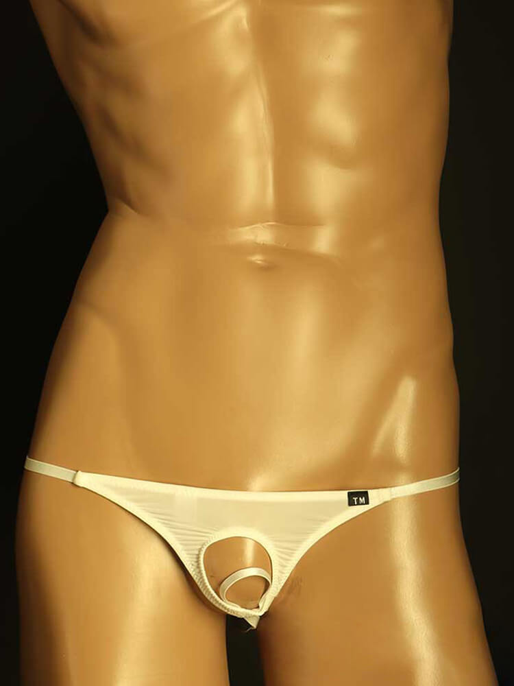 Men's Sexy Front Hollow Suspender Ring Thong