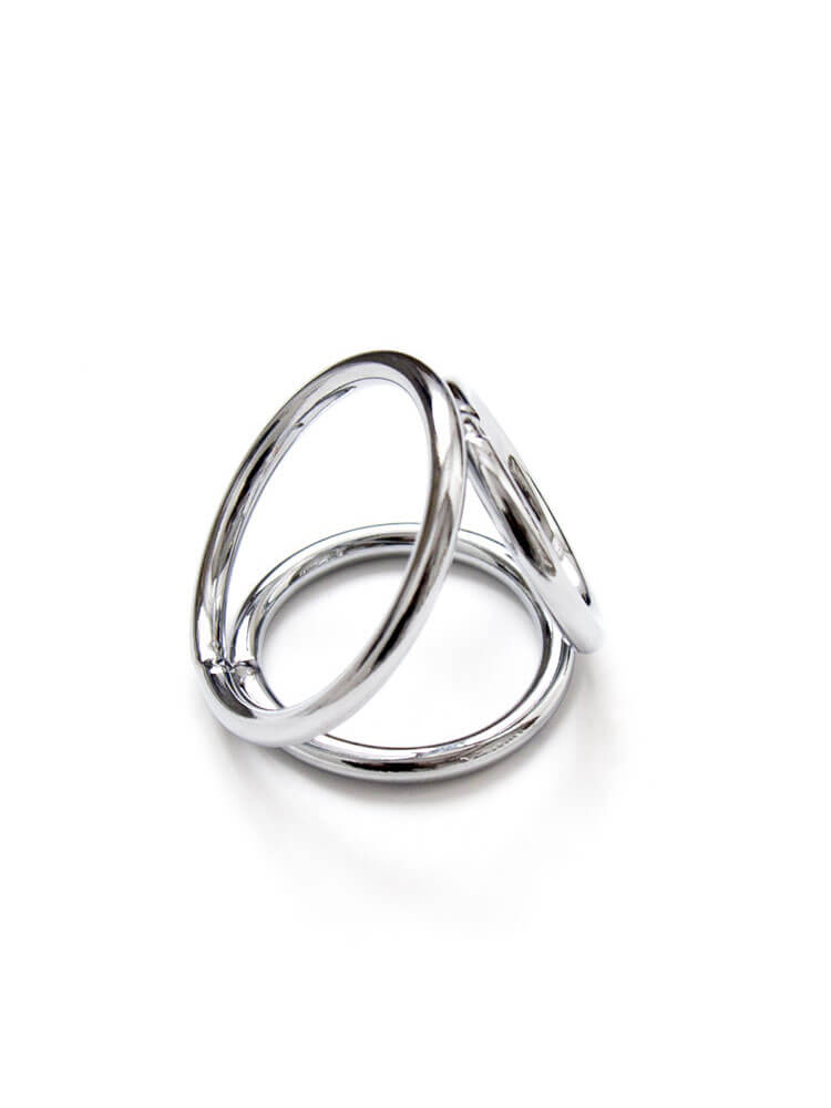 Men's Metal Quad Ring Cock & Ball Cage