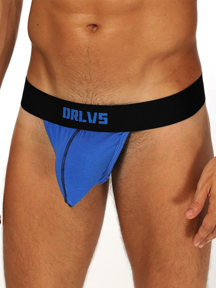3 Pack Low-Cut Cotton Men's Thong with Enhanced Pouch