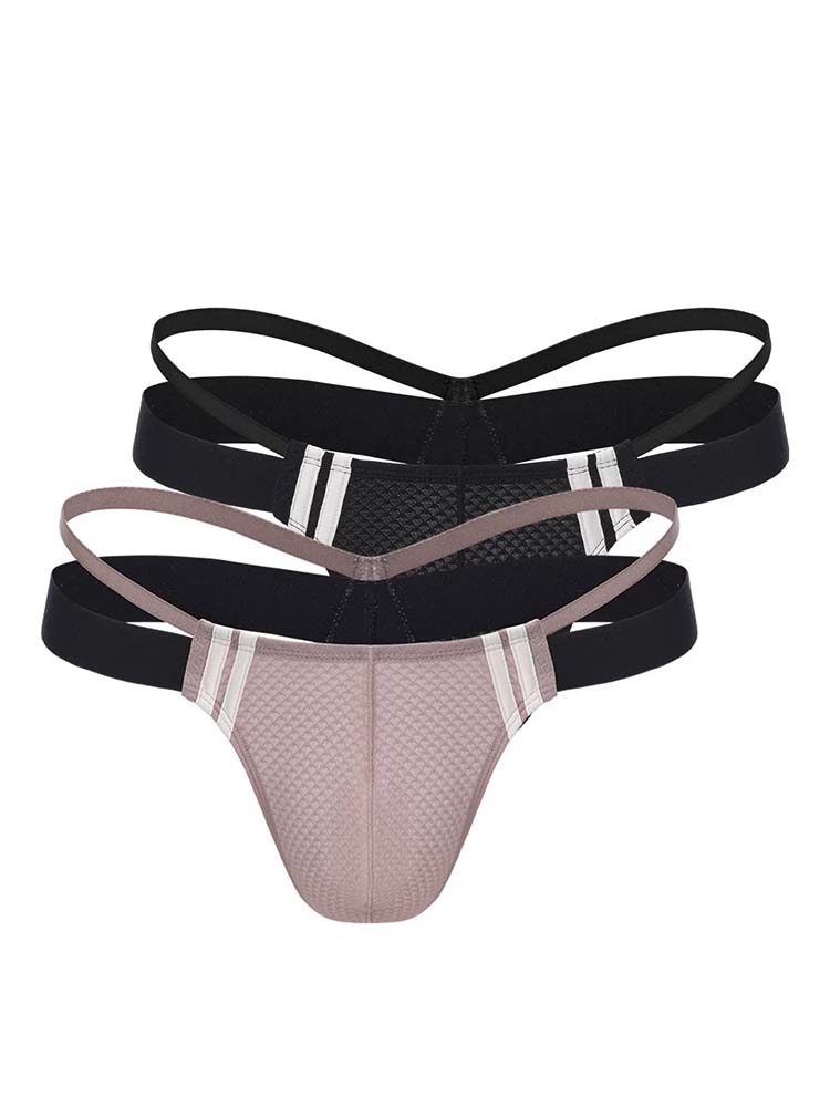 Men's Sexy Snake-Scale Pattern Jacquard Thong