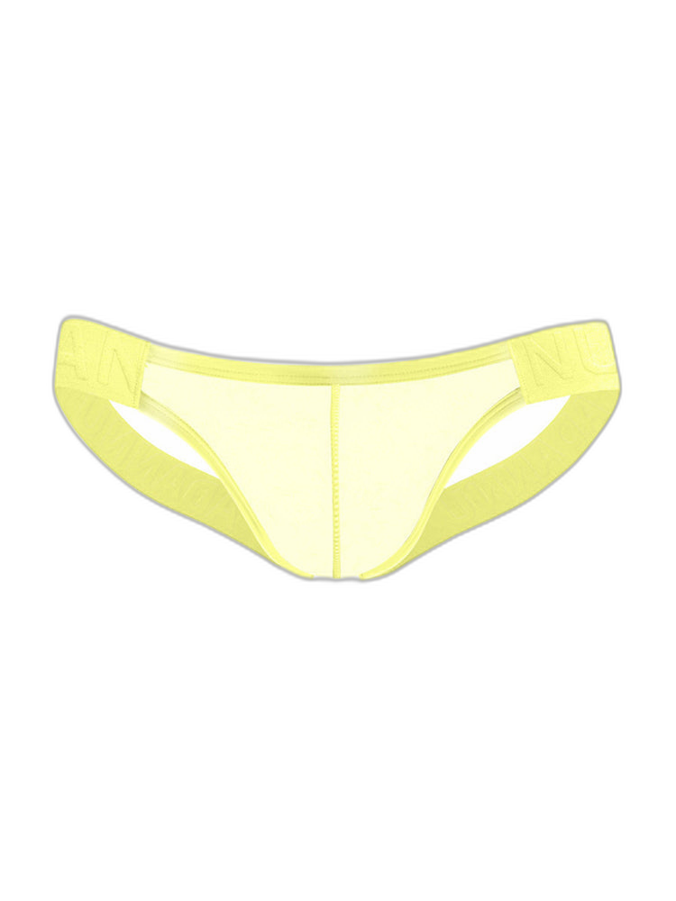 2 Pack Men's Sheer No-Waistband Jockstrap with Textured Pattern