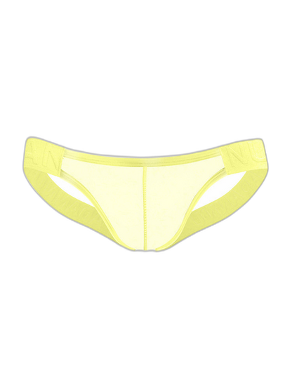 2 Pack Men's Sheer No-Waistband Jockstrap with Textured Pattern