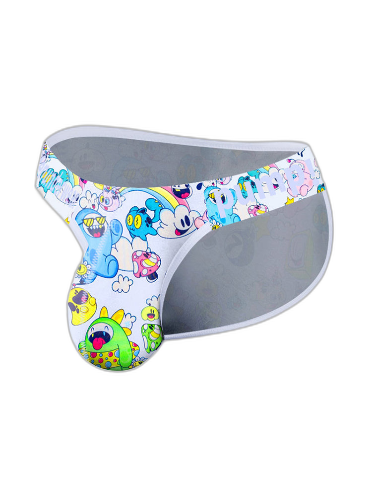 2 Pack Men's Cartoon High-Cut Breathable Bikini