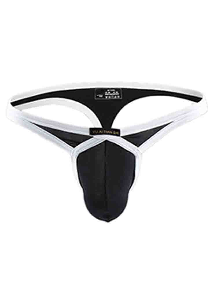 Men's Solid Color Stretch Low Rise Nylon Thong