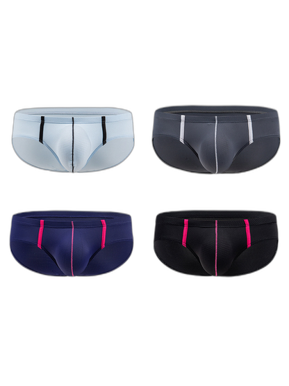 4 Pack Men’s Low-rise Breathable Mesh Briefs