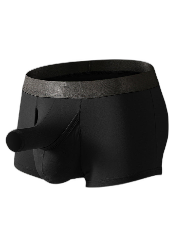 Men’s Dual Ball Pouch Trunks With Fly Front