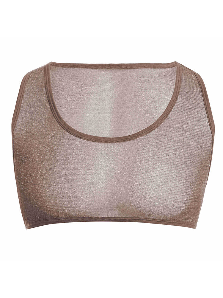 See Through Tight Elastic Lace Crop Top Tank