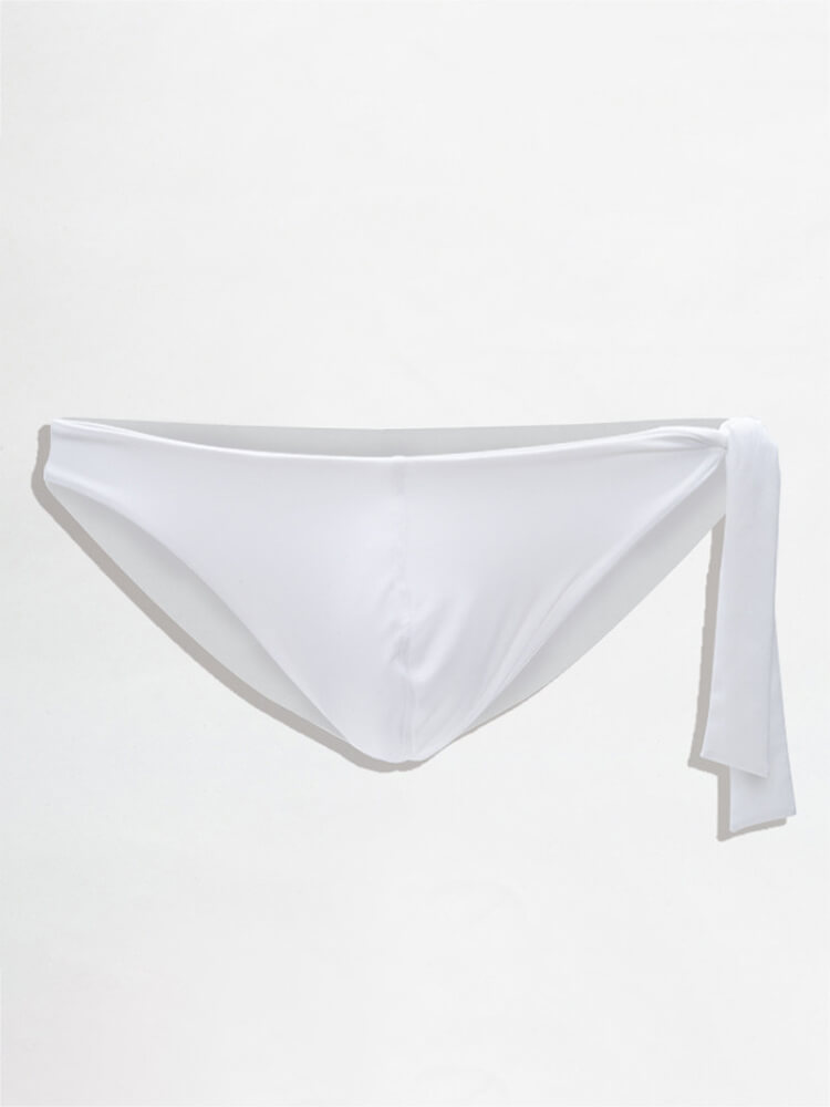 Men's Adjustable Lace-up Low-Rise Swim Briefs
