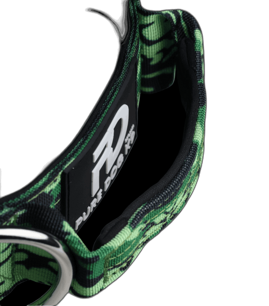 Pure Dog K9 Tactical Collar Green Camo