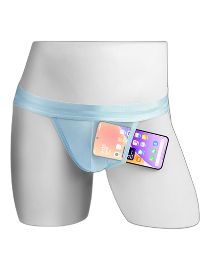 2 Pack Men's Ultra-Soft Ice Silk Quick-Dry Smooth Cooling Briefs