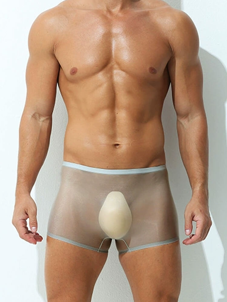 Men's Ultra-Thin Transparent Low-Rise Boxer Briefs