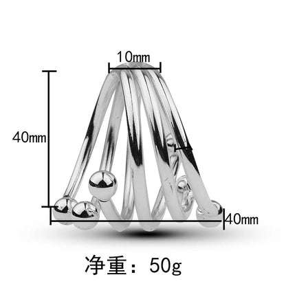 Metal Penis Restraint Device for Men – Cock Cage, Chastity Ring & Ejaculation Control Toy