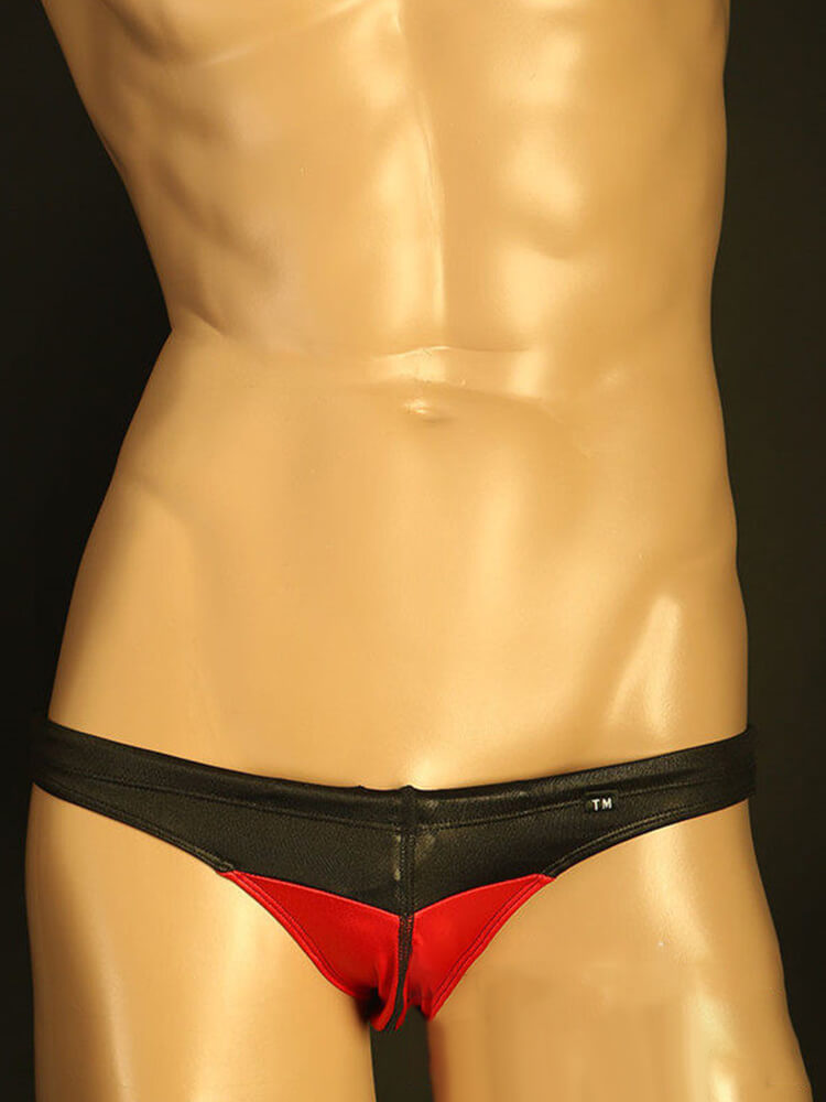 Men's Color-Blocked Drawstring Stylish Swim Briefs