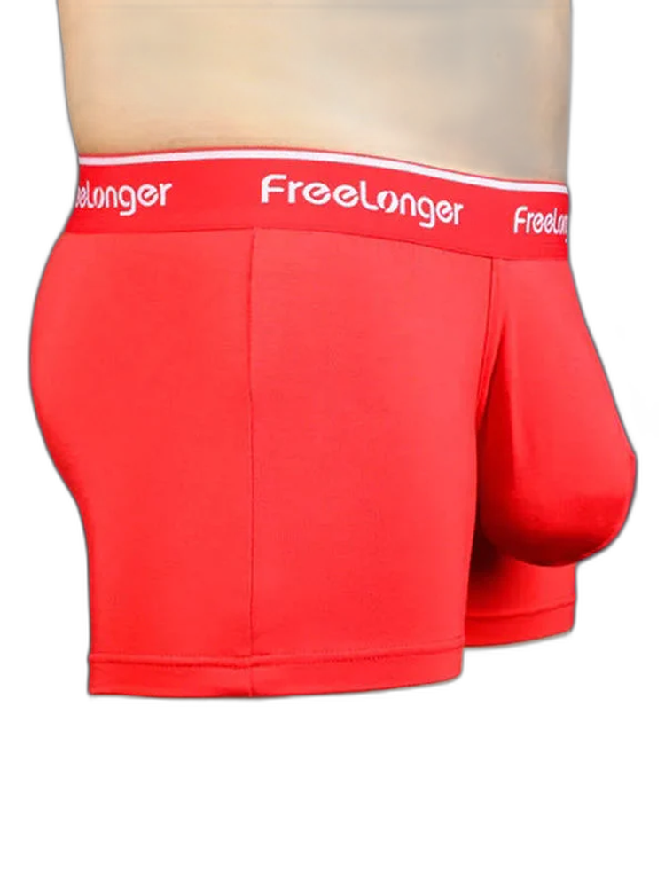 FreeLonger Men's Comfy Separate Big Pouch Trunks