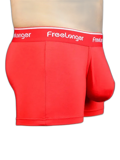 FreeLonger Men's Comfy Separate Big Pouch Trunks