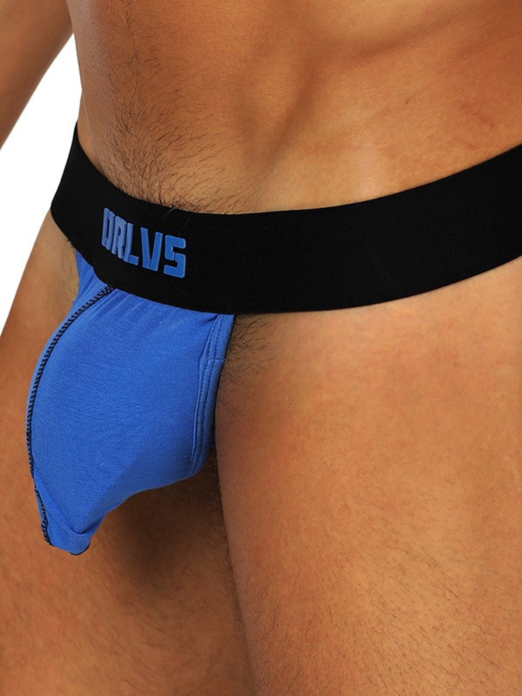 3 Pack Low-Cut Cotton Men's Thong with Enhanced Pouch