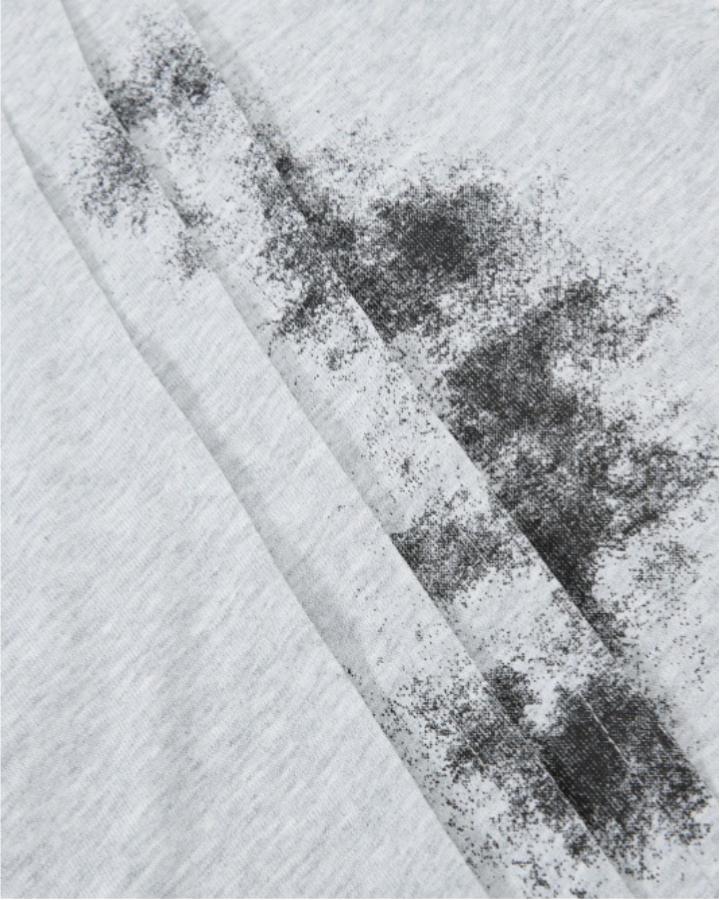 KIIKIO Dark Street Crinkle Spliced Distressed Graphic Tee