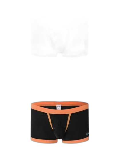 2 Pack Men's Separated Ball Pouch Trunks With Fly
