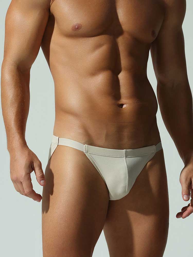 Men's Sexy Low-Rise Solid-Color Cotton Briefs
