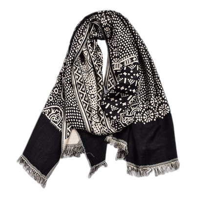 Mosaic Linen Pashmina Scarf