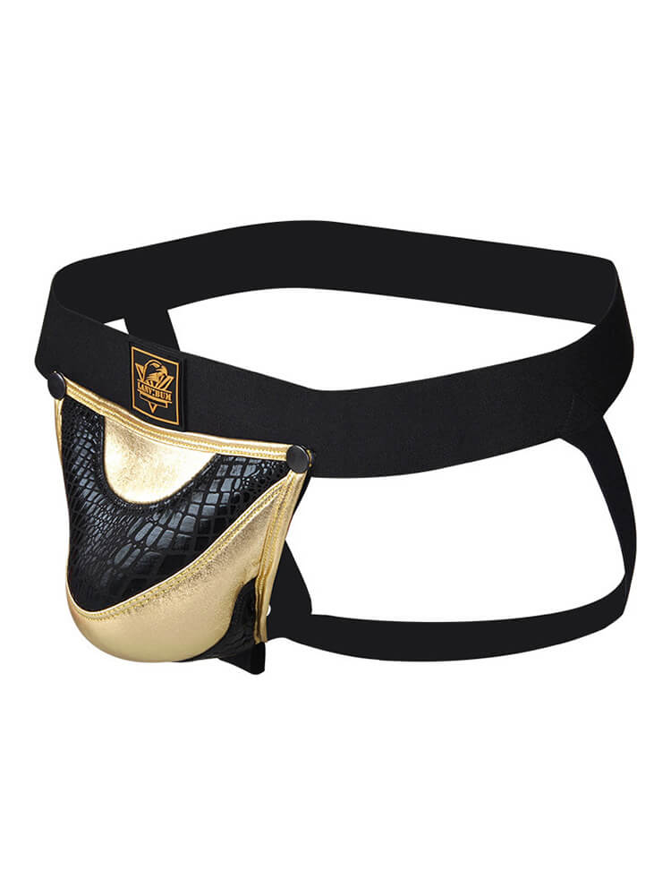 Men's Detachable Colorblock Pouch Hip-Lifting Jockstrap