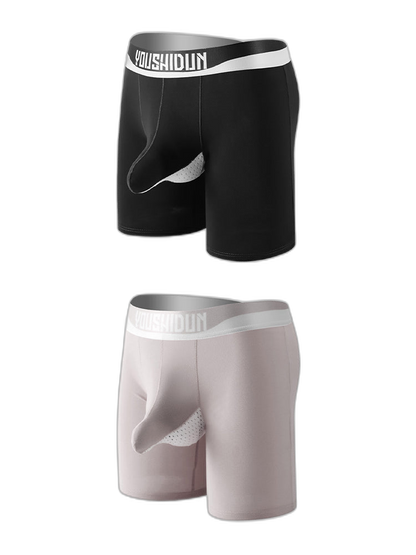 2 Pack Men's Supportive Separated Pouch Ultra-Soft Anti-Chafing Midway Briefs