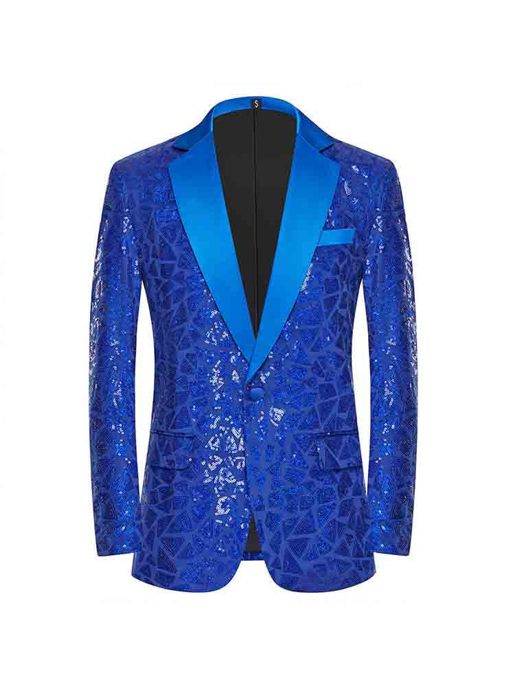 Men's Triangular Sequined Suit Jacket 