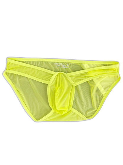 2 Pack Men's Ice Silk Breathable Sexy Low-Rise Anti-Odor Briefs