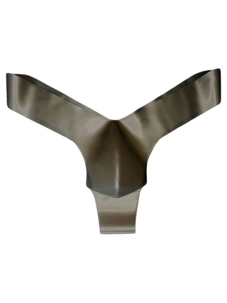 Men's Semi-Transparent Seamless V-Cut Latex Thong