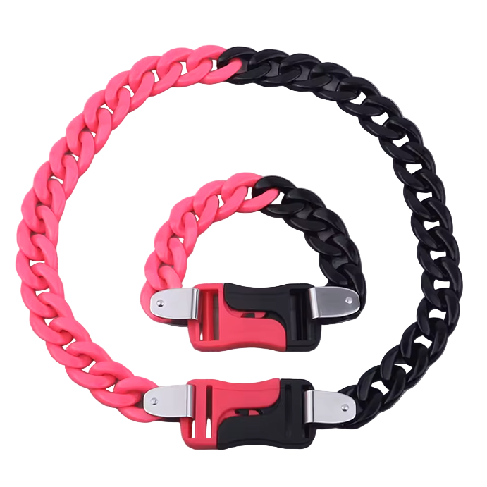 Acrylic Chain Pink/Black