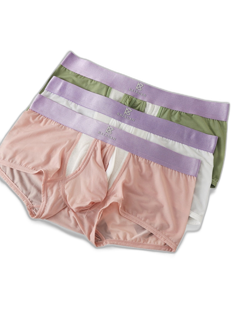 3 Pack Men's Supportive Pouch Lightweight Antibacterial Cooling Trunks