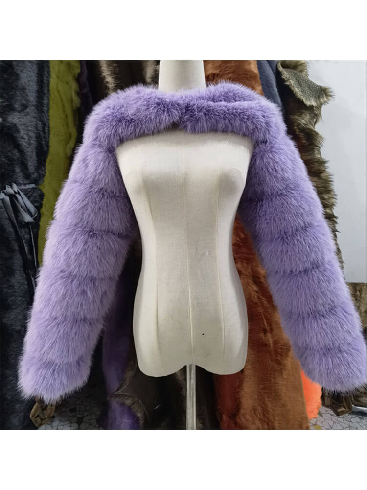 Men's Fashion Sexy Faux Fur Cropped Shawl