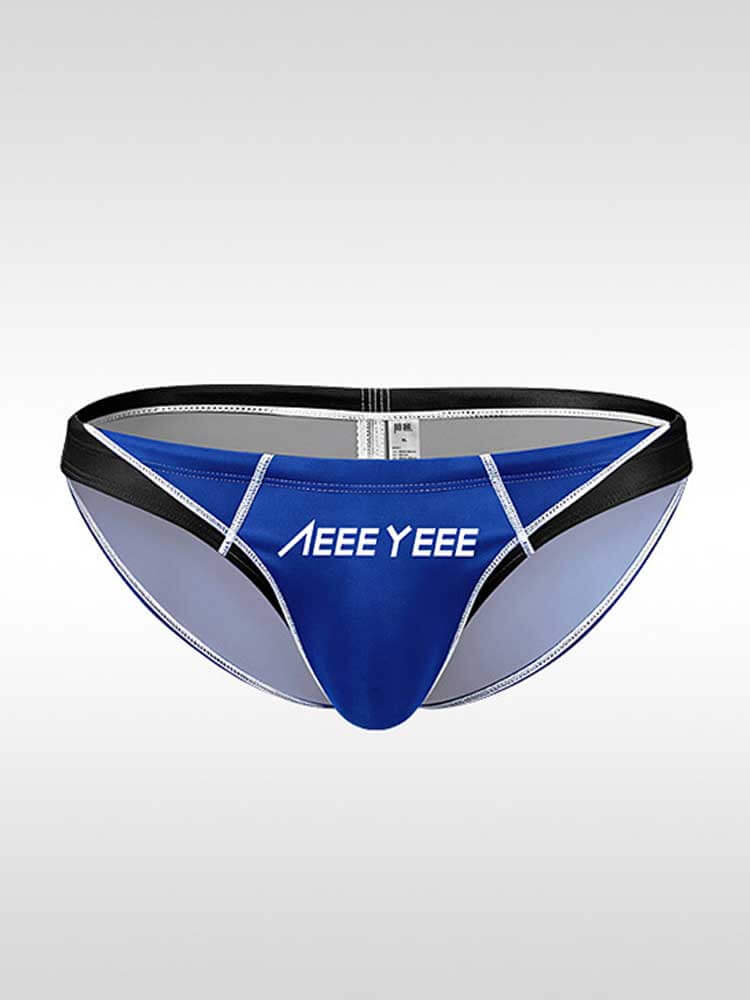 Men's Low-Rise Color-Blocked Quick-Drying Swim Briefs
