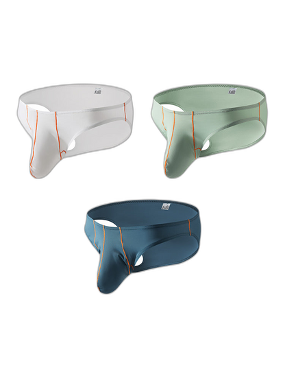 3 Pack Men's U-Pouch Ice Silk Briefs