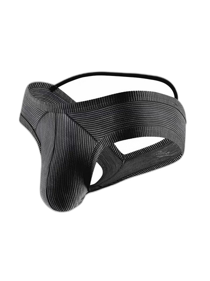 2 Pack Men's Low Rise Back Hollow 3D U-convex Large Pouch T-Back Briefs