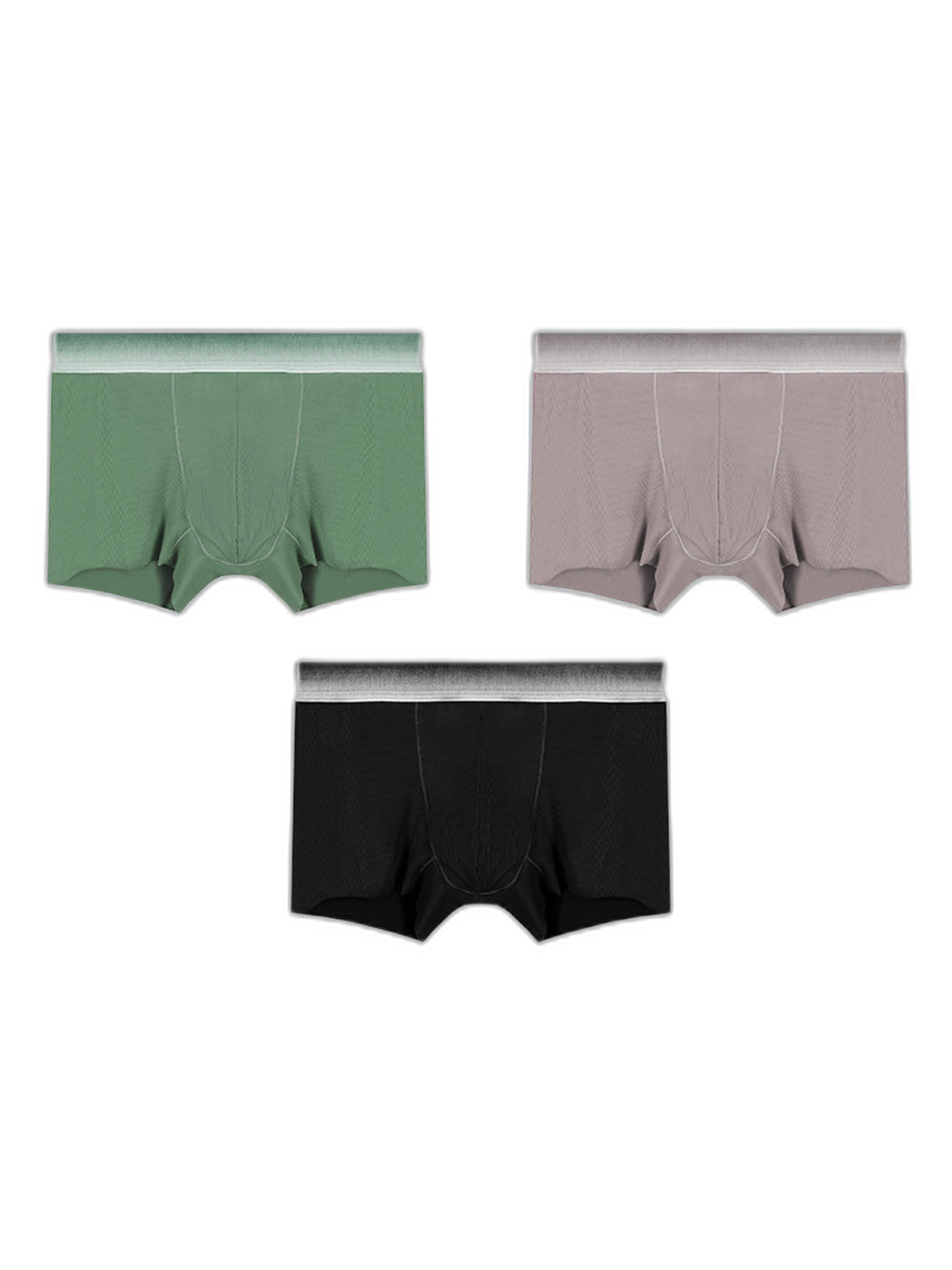 3 Pack Men's Breathable Threaded Fabric Ball Pouch Trunks